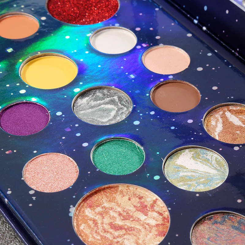 Pandora Planet 18 Colors Palette Shimmer Matte Eyeshadow Kit Makeup Waterproof Pigmented Colorful Nude Eyes Shadow |