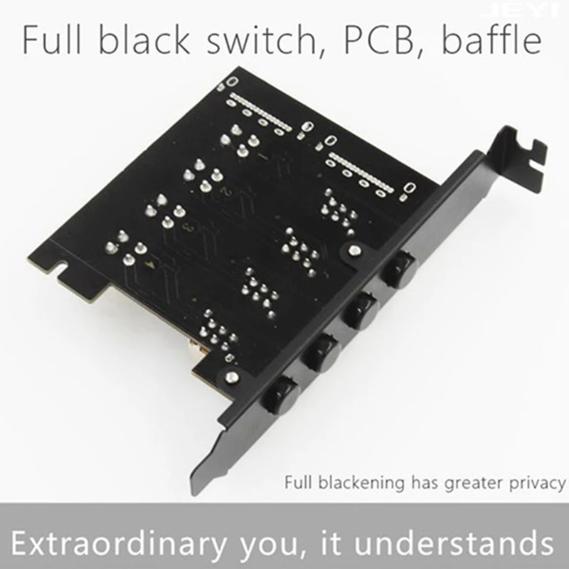 

4 Ports HDD Power Control Switch Hard Drive Switcher 15-Pin SATA Selector for PC Desktop Intelligent Control Hard Disk