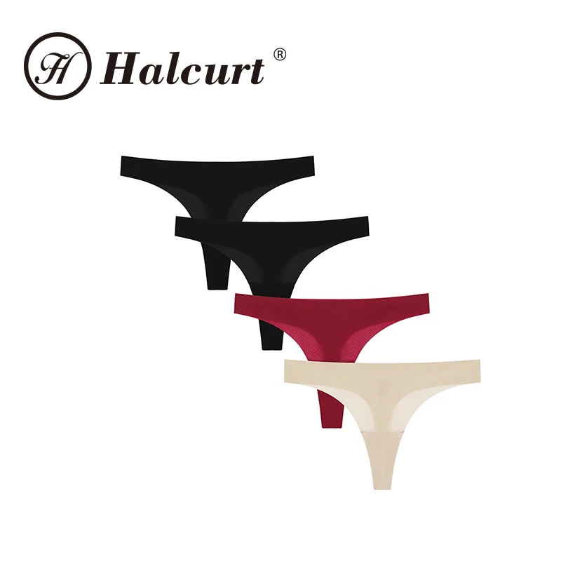 

4pcs/lot Seamless Panties Women Briefs Nylon Ultra-thin G-string Thongs Low Rise Lingerie Briefs Lady Underwear Plus Size