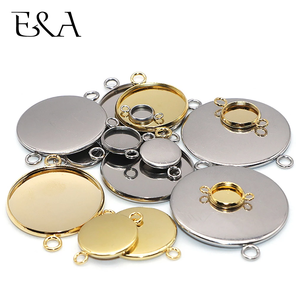 Коннектор из нержавеющей стали плоское круглое звено 1/1 двойная петля основа для