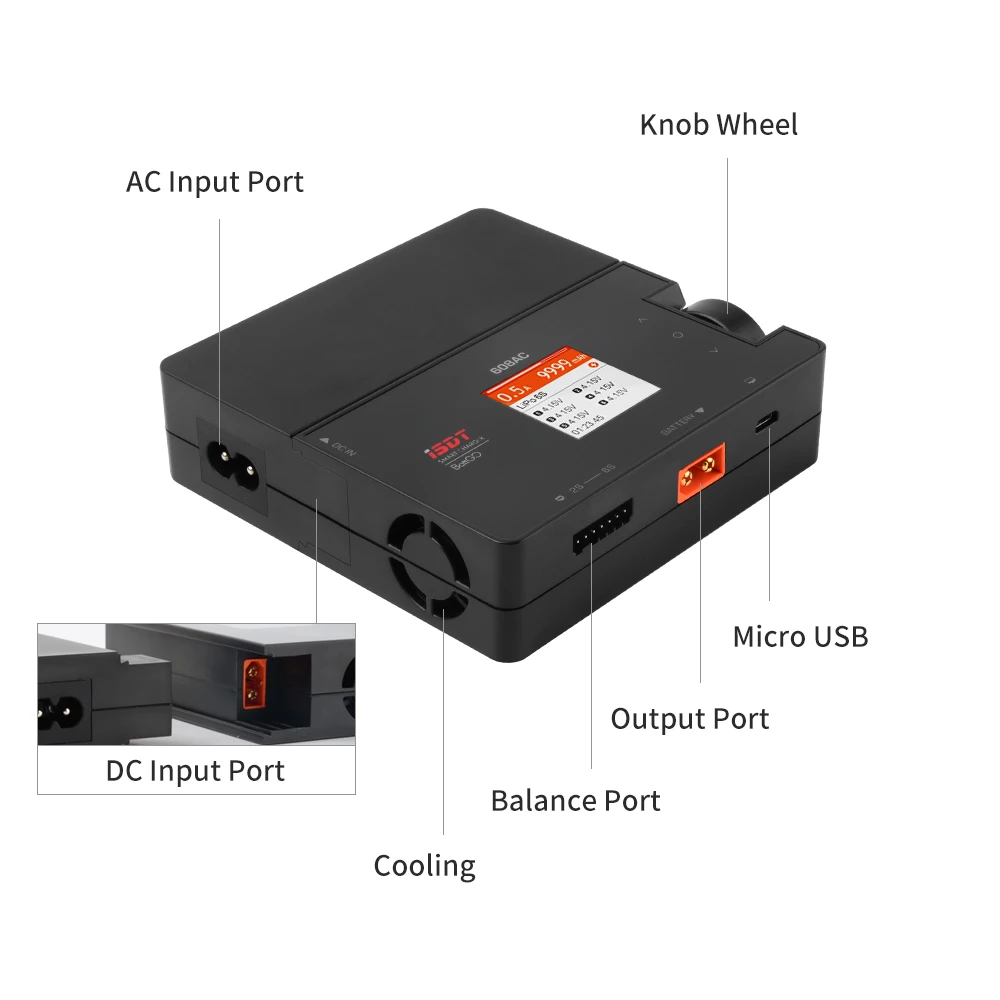 Новый ISDT 608AC переменного тока 60 Вт DC 200W 8A BattGo W/Съемная питание Smart Батарея Зарядное