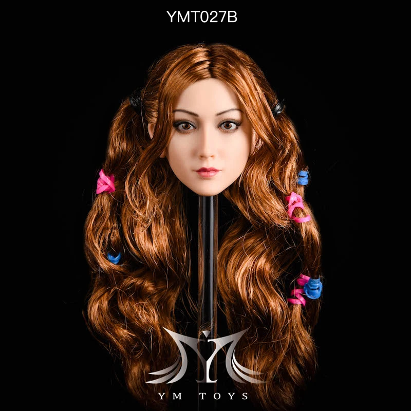 

Asian Beauty Head Sculpt YMTOYS YMT027 1:6 Jasmine Plant Hair Fan Bingbing Head Sculpt For TBL Figure Body Dolls
