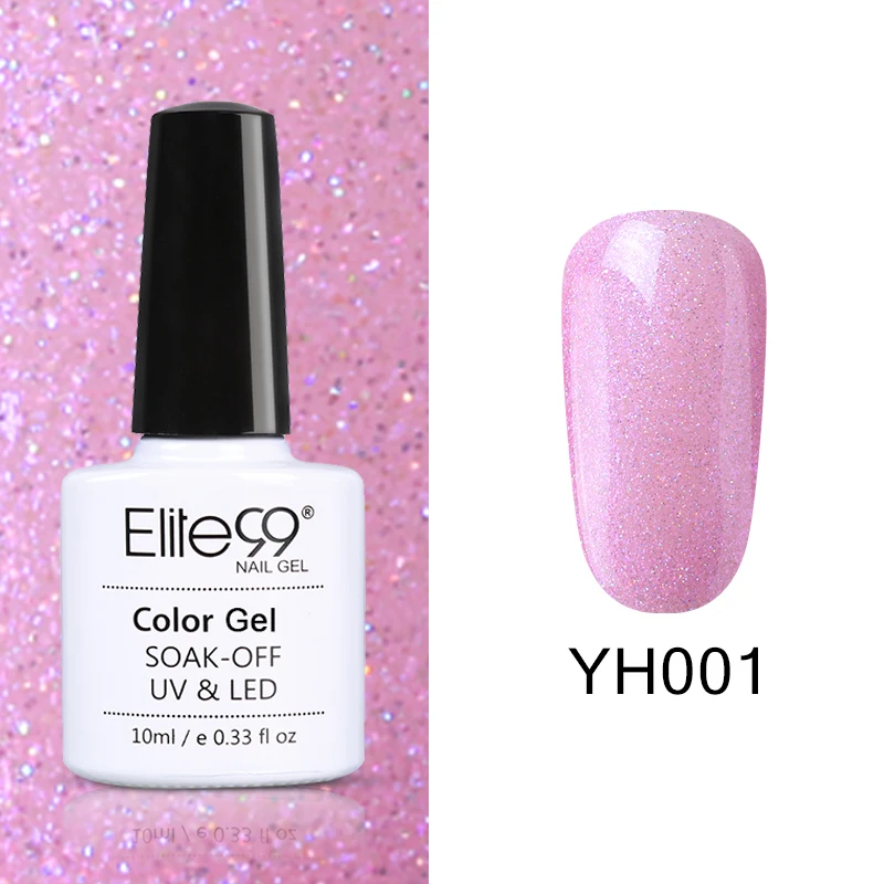 YH001 Elite99 Vernis Полупостоянный 10 мл Светодиодный УФ-гель замачиваемый пурпурный цвет светодиодный лак для ногтей нужна лампа отверждения Гель-лак - Цвет: YH001