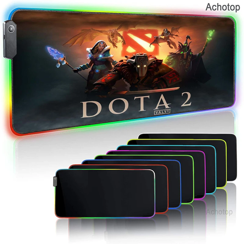 

Игровой коврик для мыши Dota 2, компьютерный коврик для мыши RGB, большой коврик для геймеров XXL, коврик для мыши xl, настольный игровой коврик для ...