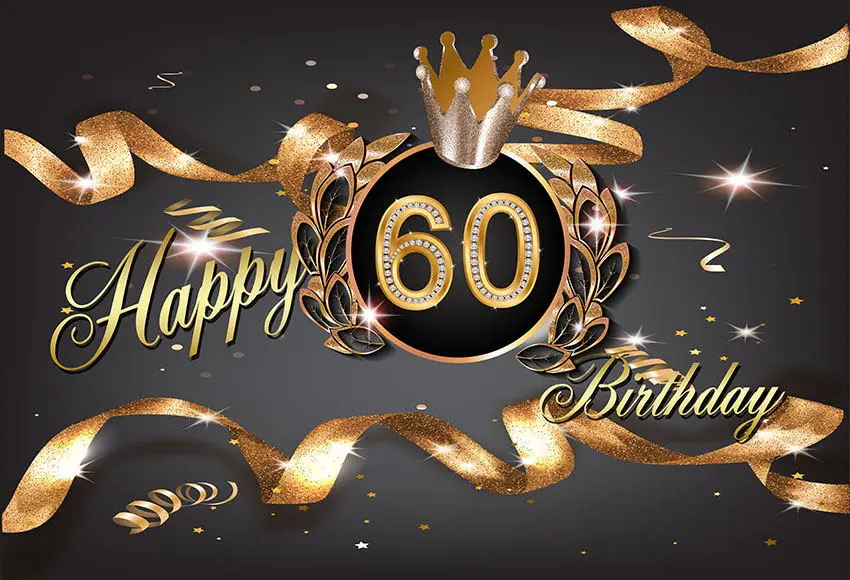 Виниловый фон для фотосъемки с изображением взрослых Роскошные 60th День Рождения