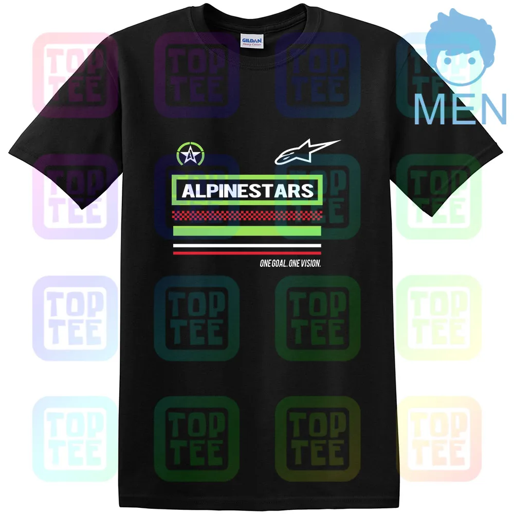 MEN-BLACK Черная футболка Alpine Star - Цвет: MEN-BLACK