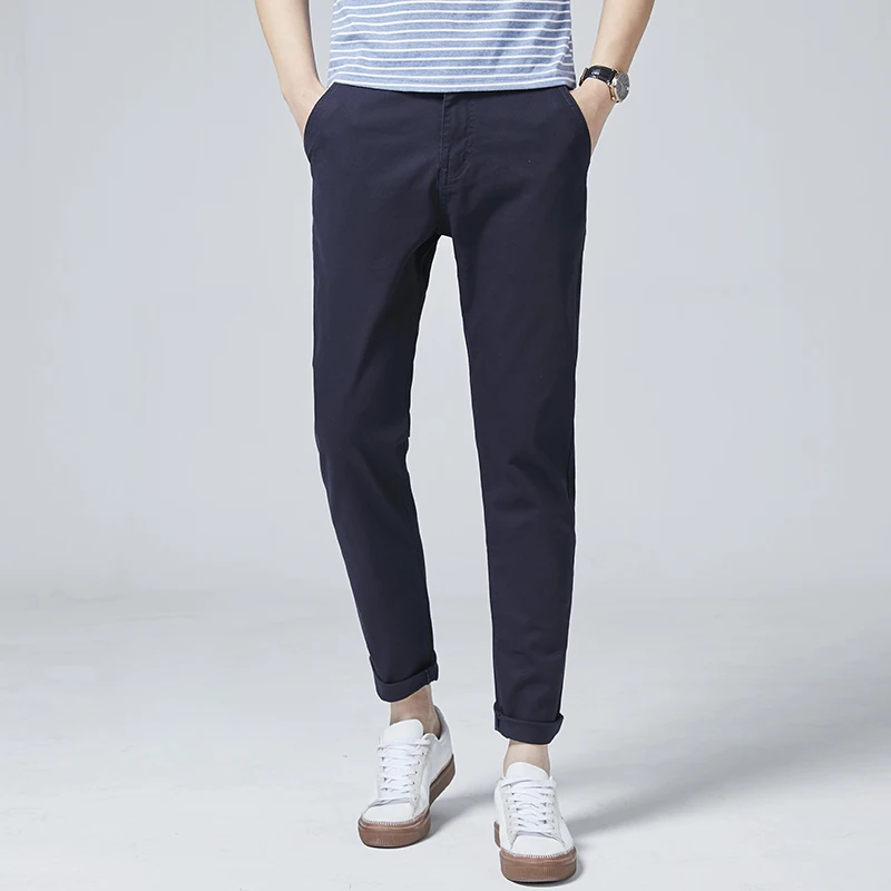Vomint 3 цвета прямые повседневные брюки мужские новые деловые Стрейчевые хлопковые