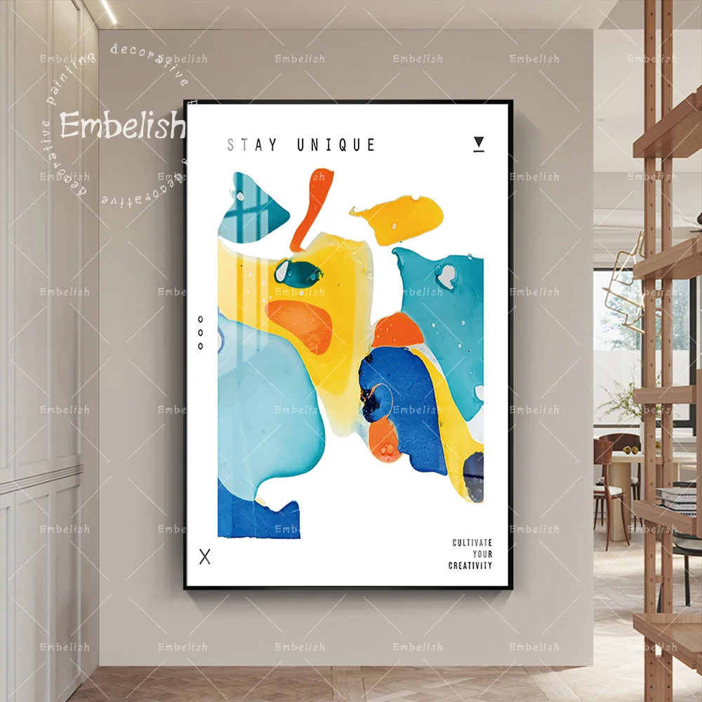 

Embelish 1 Pieces Abstract HD Print Canvas Paintings For Living Room Modern Home Decor Posters HD Spray On Canvas Painting Poste
