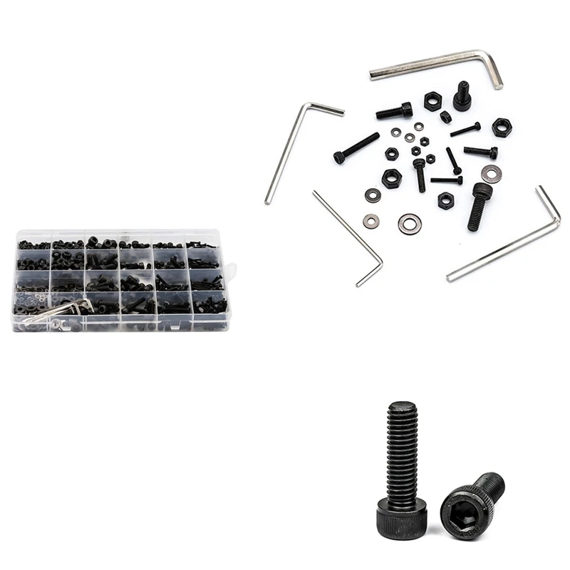 

1060Pcs M2 M3 M4 M5 Hex Screw Set Carbon Steel Bolts And Nuts