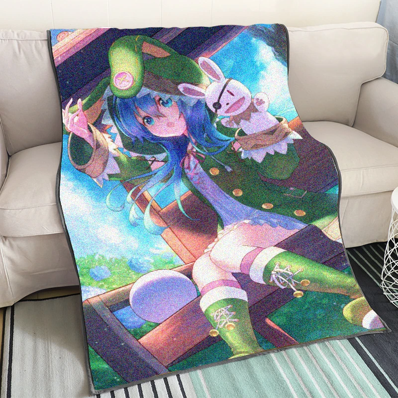 Anime Date A Live Blanket Cosplay DIY Custom Tokisaki Kurumi Yoshino Cloak Flannel Warm Air Blankets 39x59inch |