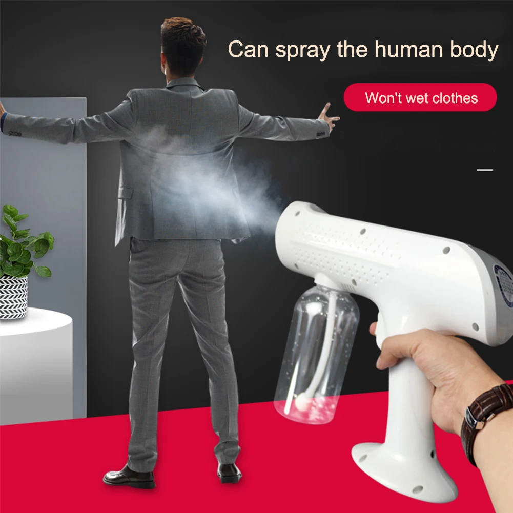 

Nano Blue Light Wireless Steam/Spray Gun Handheld Atomizer Hair Spray Machine Ultra Fine Aerosol Water Mist Trigger Sprayer