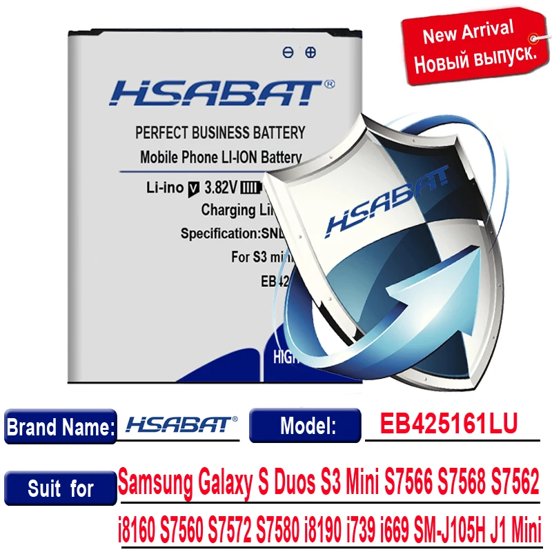 HSABAT 5050 мАч EB L1M7FLU батарея для Samsung Galaxy S3 Mini S3Mini GT I8190 I8190N i8200 сменная мобильного