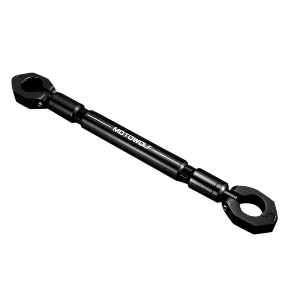 

Motorcycle Adjustable Handlebar Bar Steering Strength Lever Bar Black