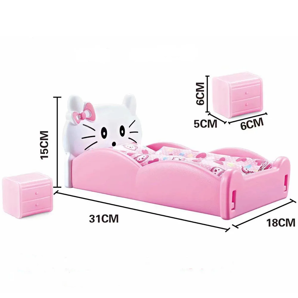 Детский игровой домик Барби аксессуары для кукол кровать мечты KT + 2 прикроватных