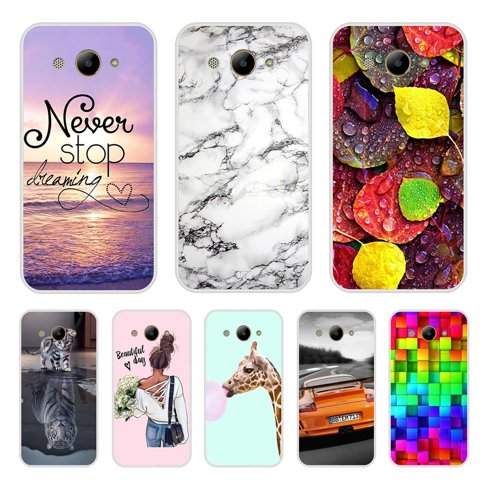 Чехол для Huawei Y3 2017 крышка Мягкая силиконовая задняя крышка для Huawei Y3 2017 MT6737M CRO-L02 CRO-L22 5,0 дюймов защитный чехол для телефона