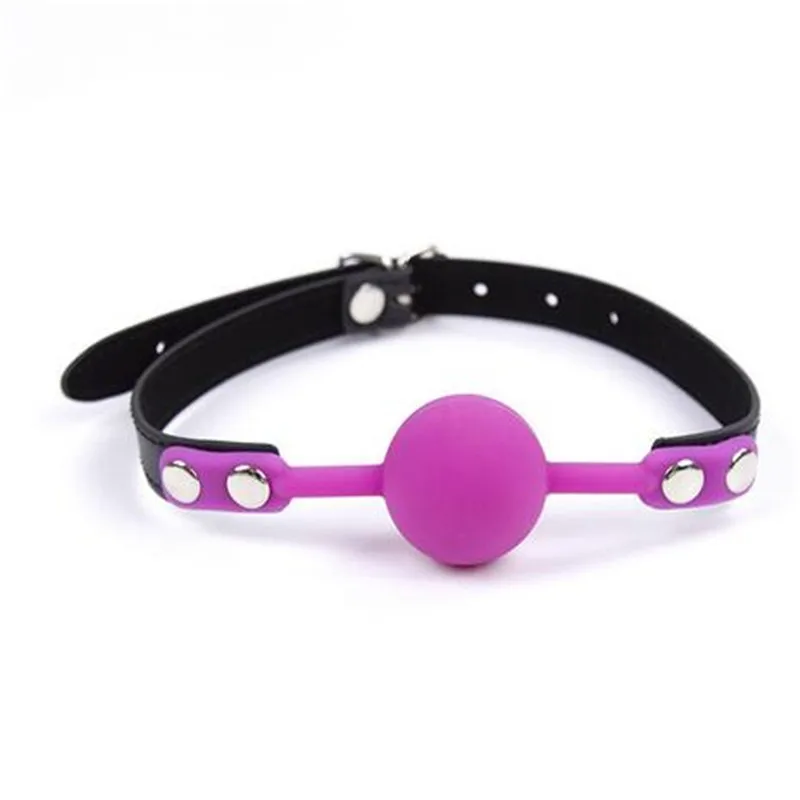 New Adult Games 4 Colors Mouth Gag Silicone Ball Oral Fixation PU Leather Band Bondage Restraints BDSM Toys Sex for Couples | Красота и