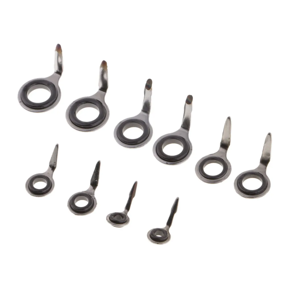 10pcs Mixed Size Fishing Lure Rod Guide Ring Eyes Repair Kit Building Tools Accessories Tackles | Спорт и развлечения