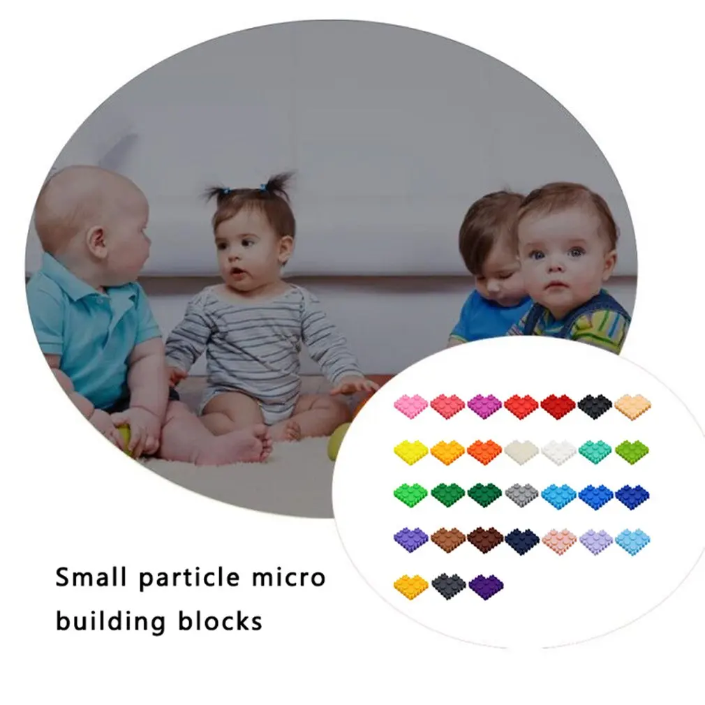 

8mm 500pcs Small Particle Building Blocks Assembling Blocks Set Toys Children's Educational Essentials Random Color