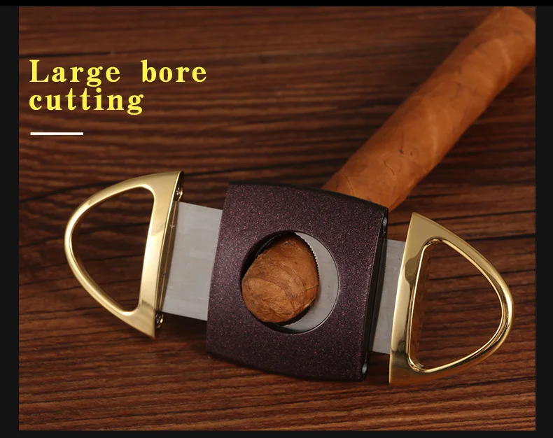Резак COHIBA из нержавеющей стали, резак для сигар, супер острый пилообразный пресс, гильотина для сигар, Подарочная коробка, упаковка