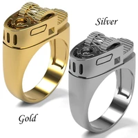 awesome and unique new trendy gothic hip hop rock punk gold lighter rings men women jewelry anniversary vintage designer rings
