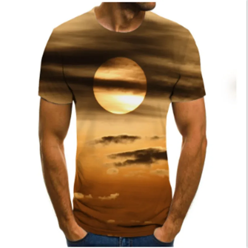 

New starry sky 3d printing men's t-shirt summer casual men's quick-drying t-shirt top tee interesting t-shirt street clothing