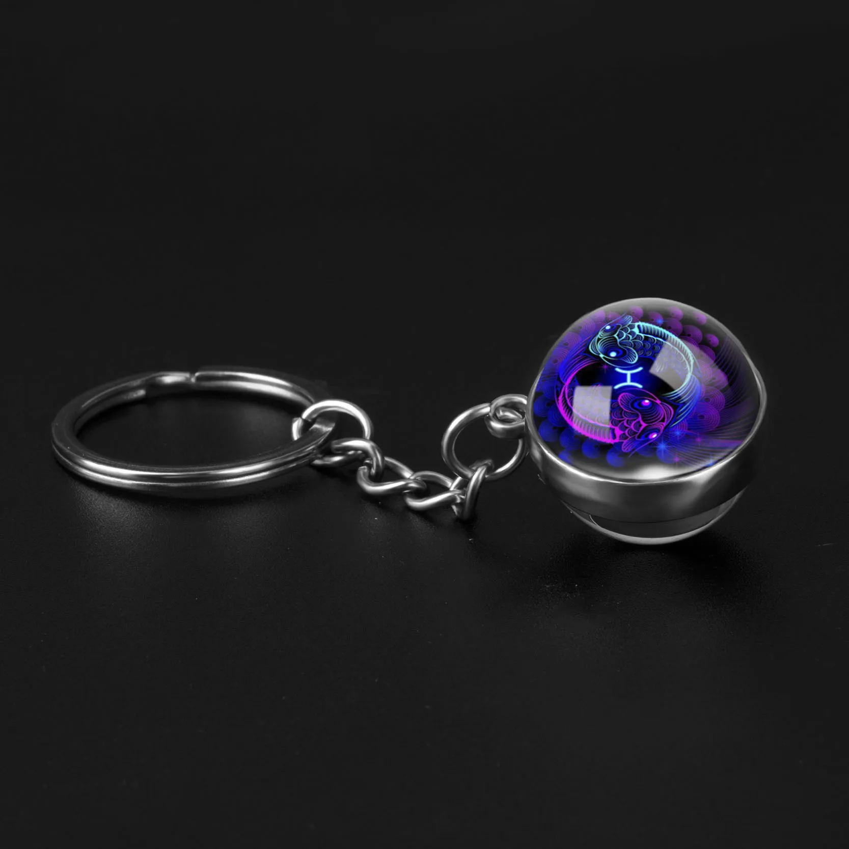 12 знаков зодиака брелок для ключей Водолей рыбы Овен Телец Gemini Cancer Leo Virgo Libra