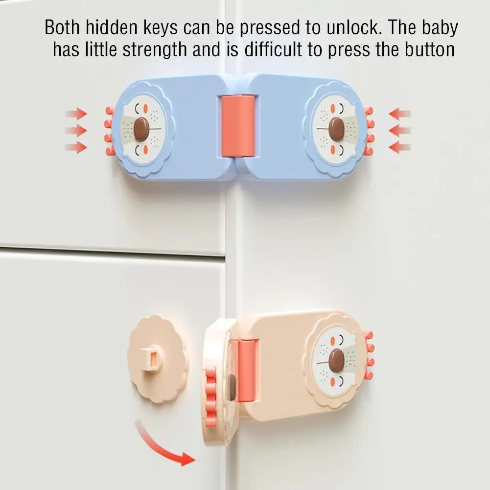 

2pcs Child Safety Lock Baby Safety Protection From Children In Cabinets Boxes Lock Drawer Door Security Product