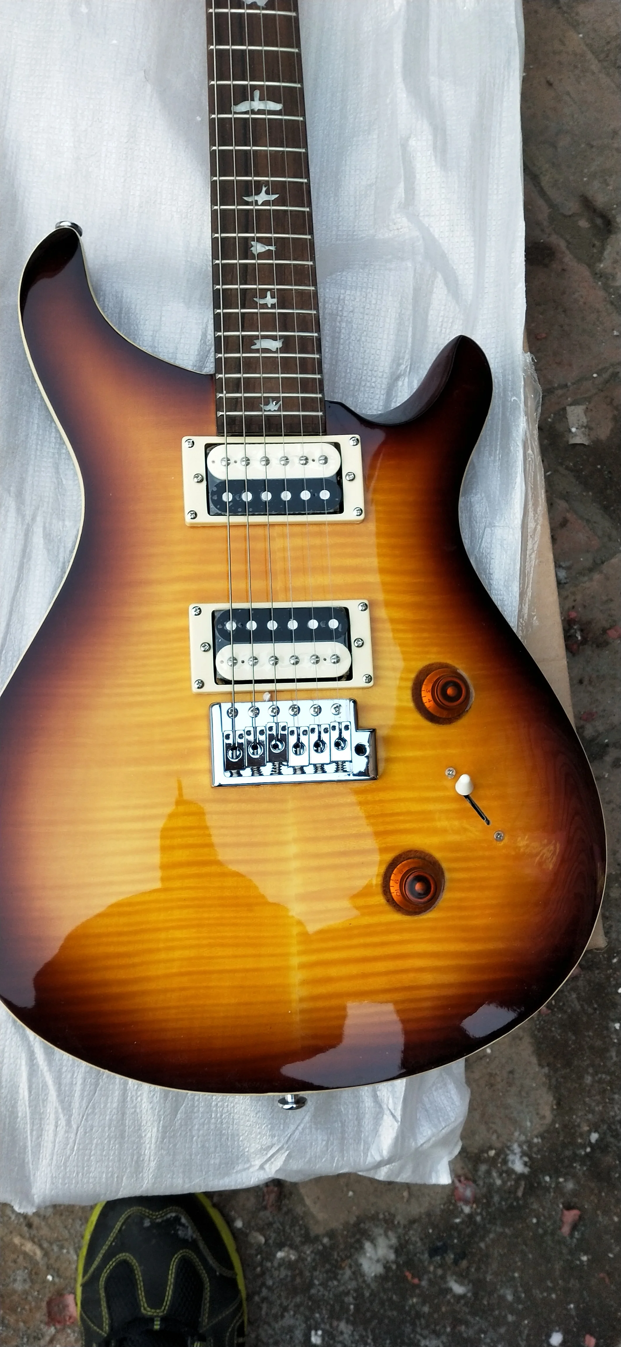 Newstandard PS Орел головка гитары дерево птица инкрустация fretboard красное мощный звук