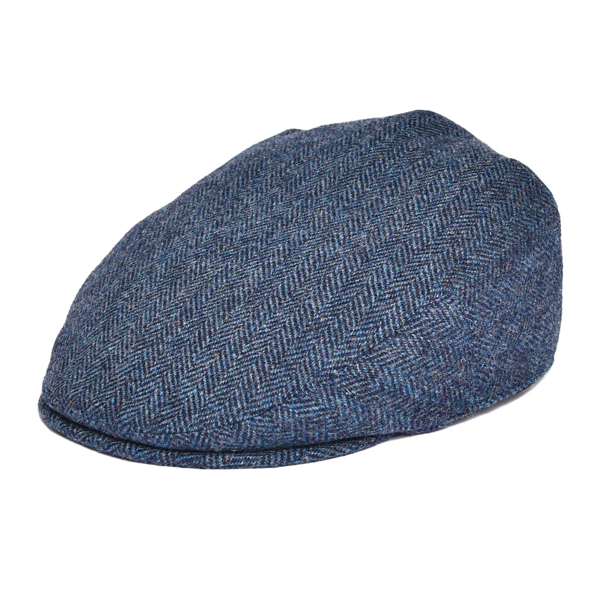 100% Шерстяная кепка из плюща плоская в елочку твидовая Кепка синяя для вождения