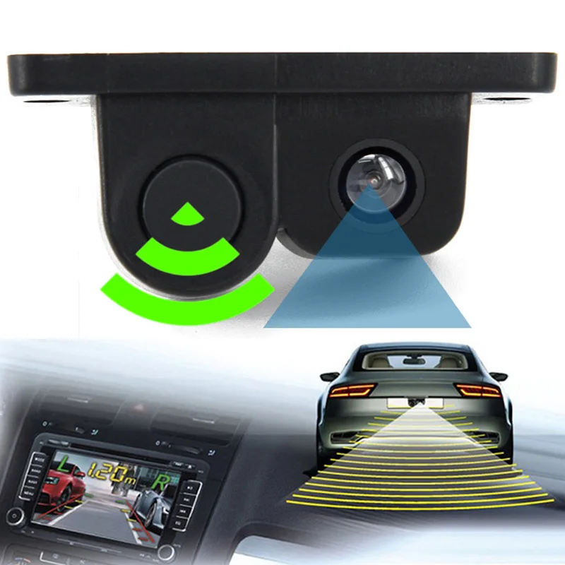 2 в 1 ЖК датчик парковки для внедорожников камера заднего вида с двойным