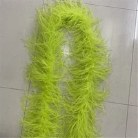 6 layer 2 meters fluorescent yellow ostrich feather boa party supplies decoration feathersfor craft celebration plumes