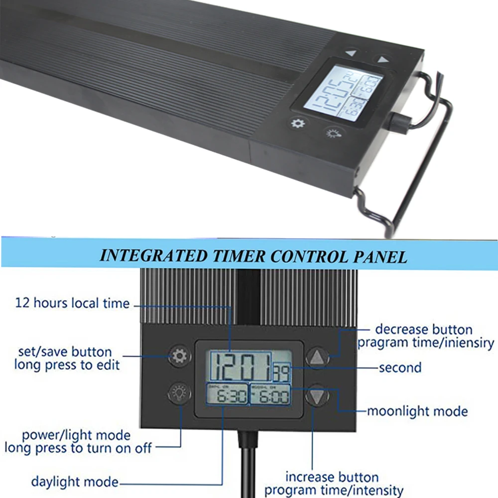 48-52 дюймовый IP65 аквариумный светодиодный светильник для посадки кораллового