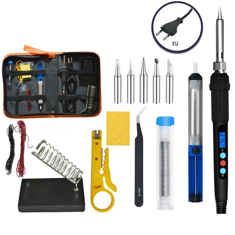 

паяльник 60W Digital Display Adjustable Temperature Electric Soldering Iron Welding Kit