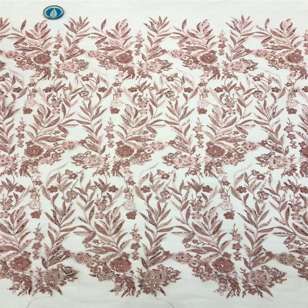 

Soso Nigerian Sequins Lace Fabrics 2021 High Quality Beads African Net Lace Fabric Wedding French Tulle Lace Material