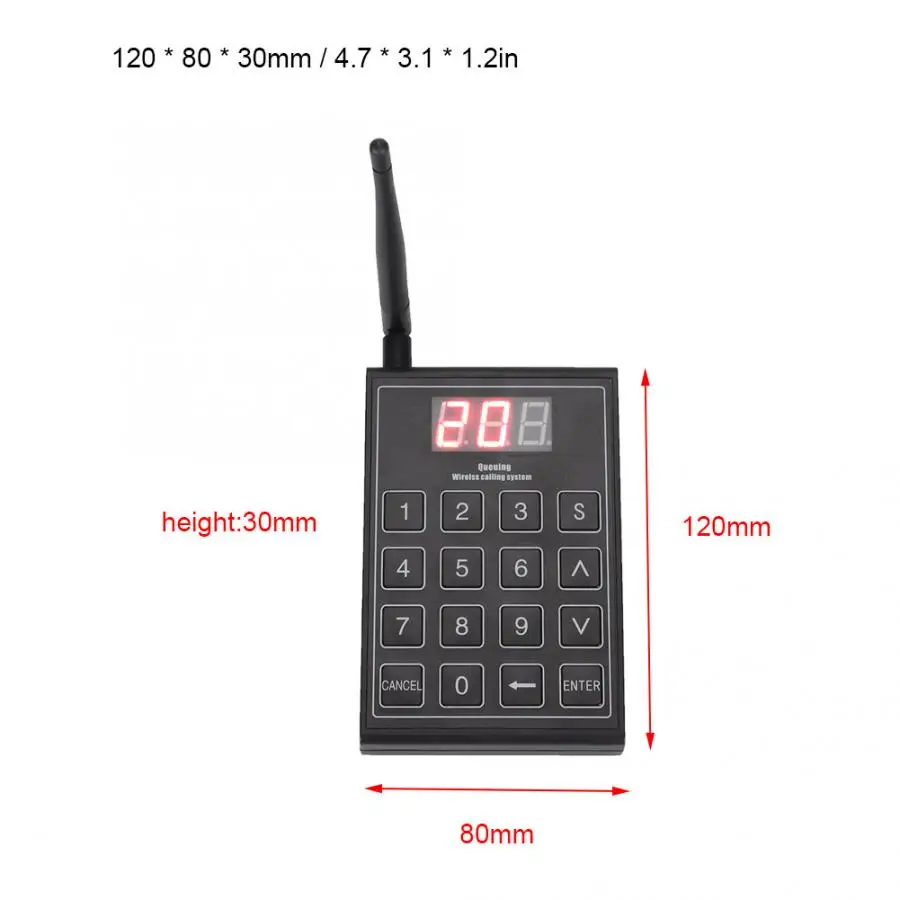Новая система вызова Φ Беспроводная в очереди для ресторана + 20 гостевых пейджера