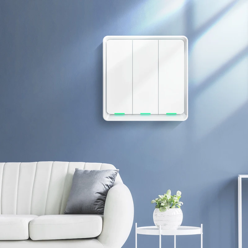 

Wifi Wall Touch Switch Smart Light Switch 1/2/3 Gang Tuya Smart Life Home Support Alexa Google Home No Neutral Wire Required