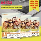 50 листовпосылка, фотобумага A4A3 260 г300 г, водостойкая высокоглянцевая двухсторонняя медная фотобумага, цветная струйная бумага