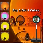 4 в 1 USB закат лампа закат проектор настроение светильник Гостиная Спальня Декор ночсветильник бар атмосфера фотография фон