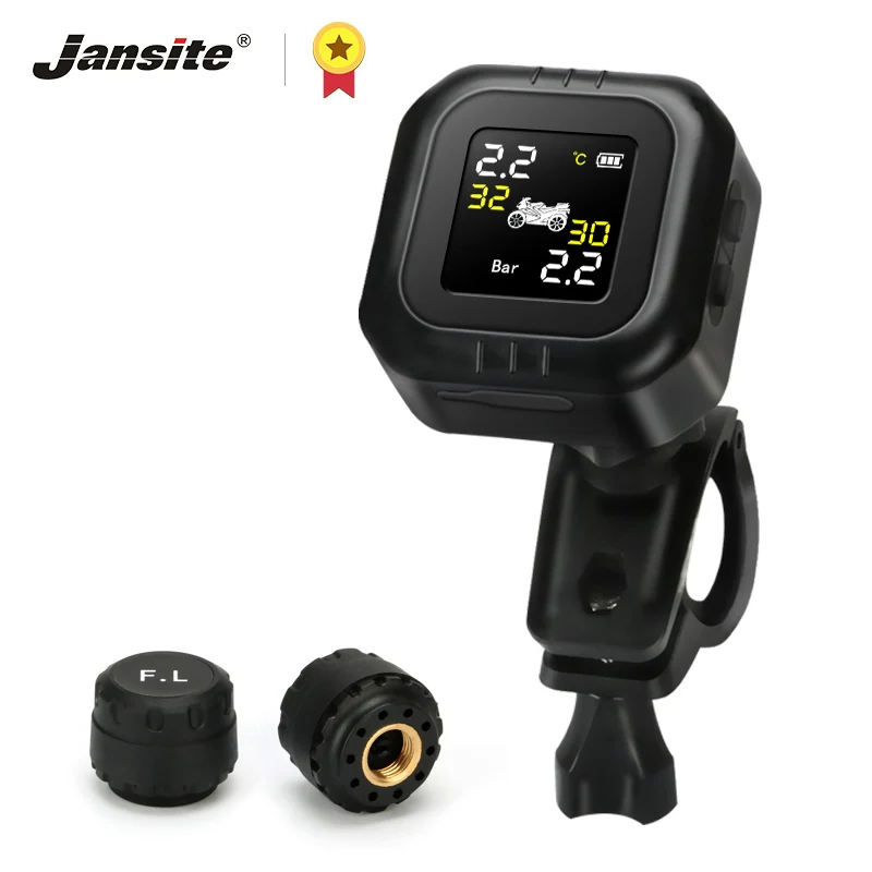 Jansite TPMS шин мотоцикла Давление сигнализации Монитор Системы Дисплей Температура