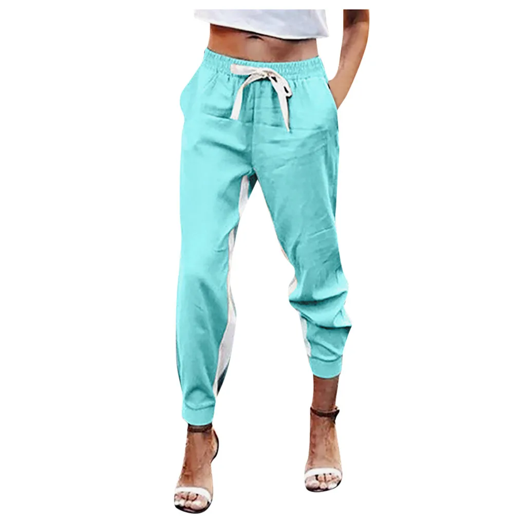 Свободные штаны из страуса женские с заниженной талией свободные эластичные