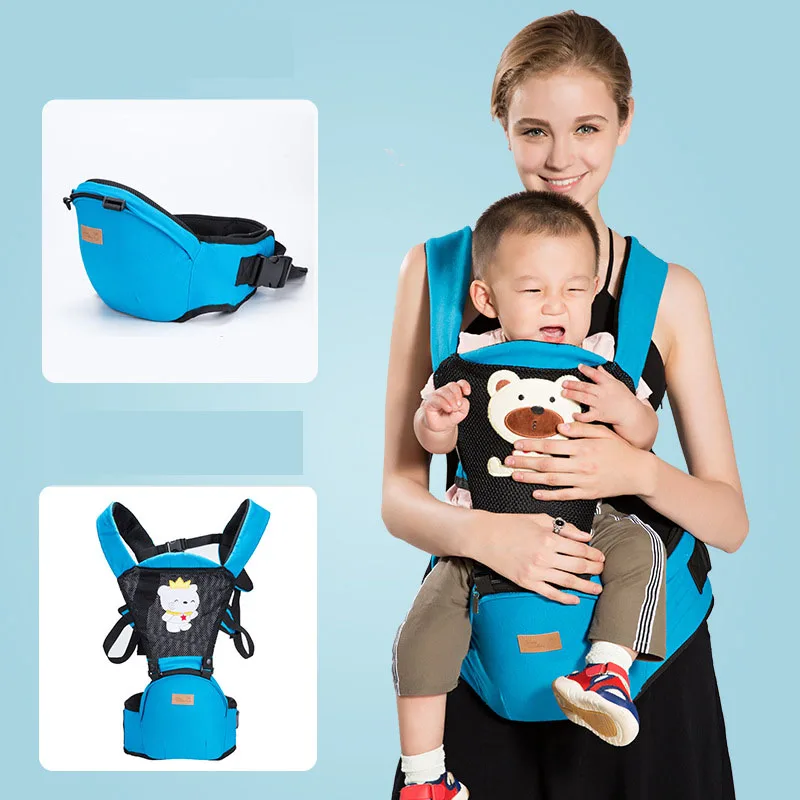 Эргономичный рюкзак переноска для детей 0 36 месяцев слинг на бедрах дышащая сетка