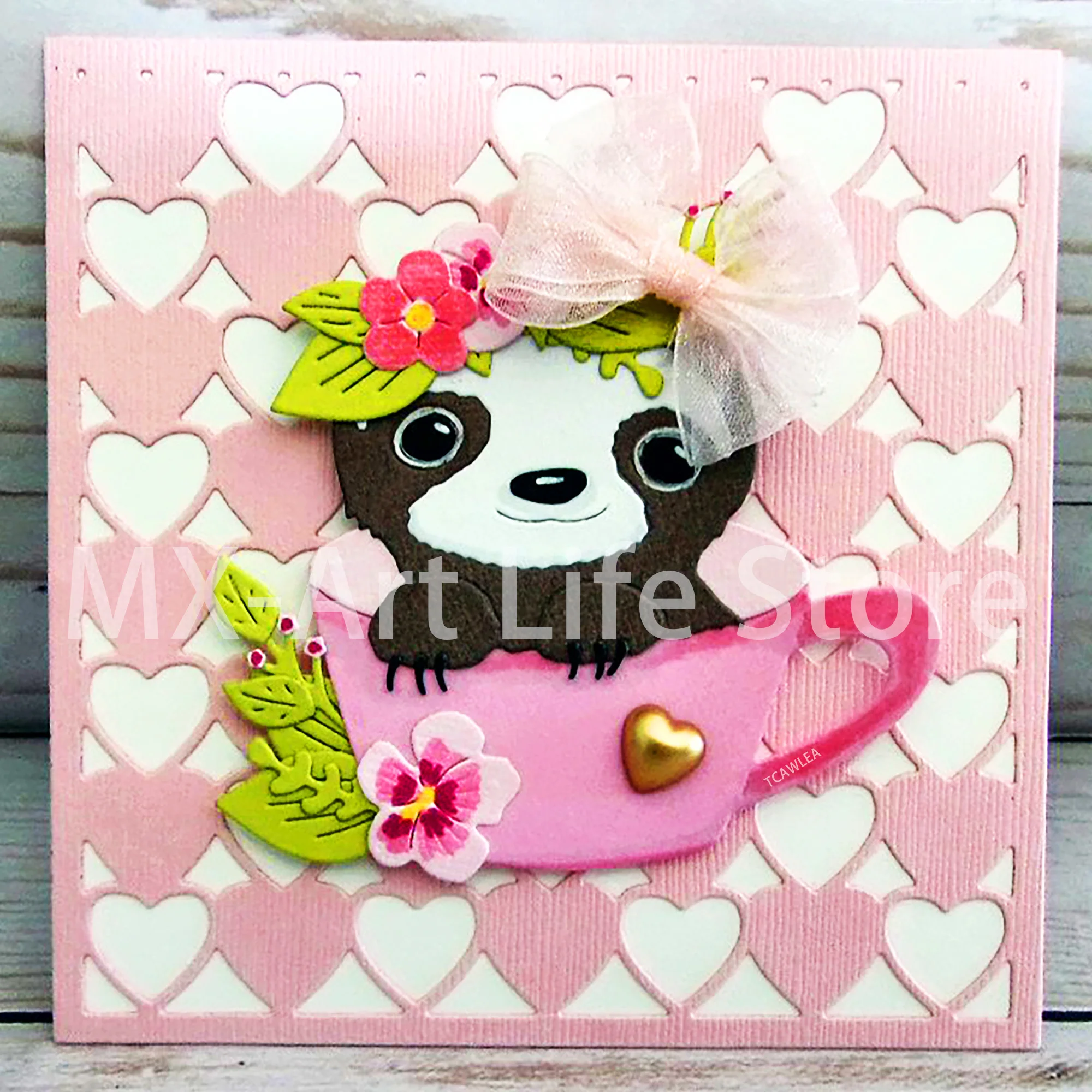 

Металлические Вырубные штампы "Ленивец в чашке", 2020, для скрапбукинга, декоративные, трафарет животных