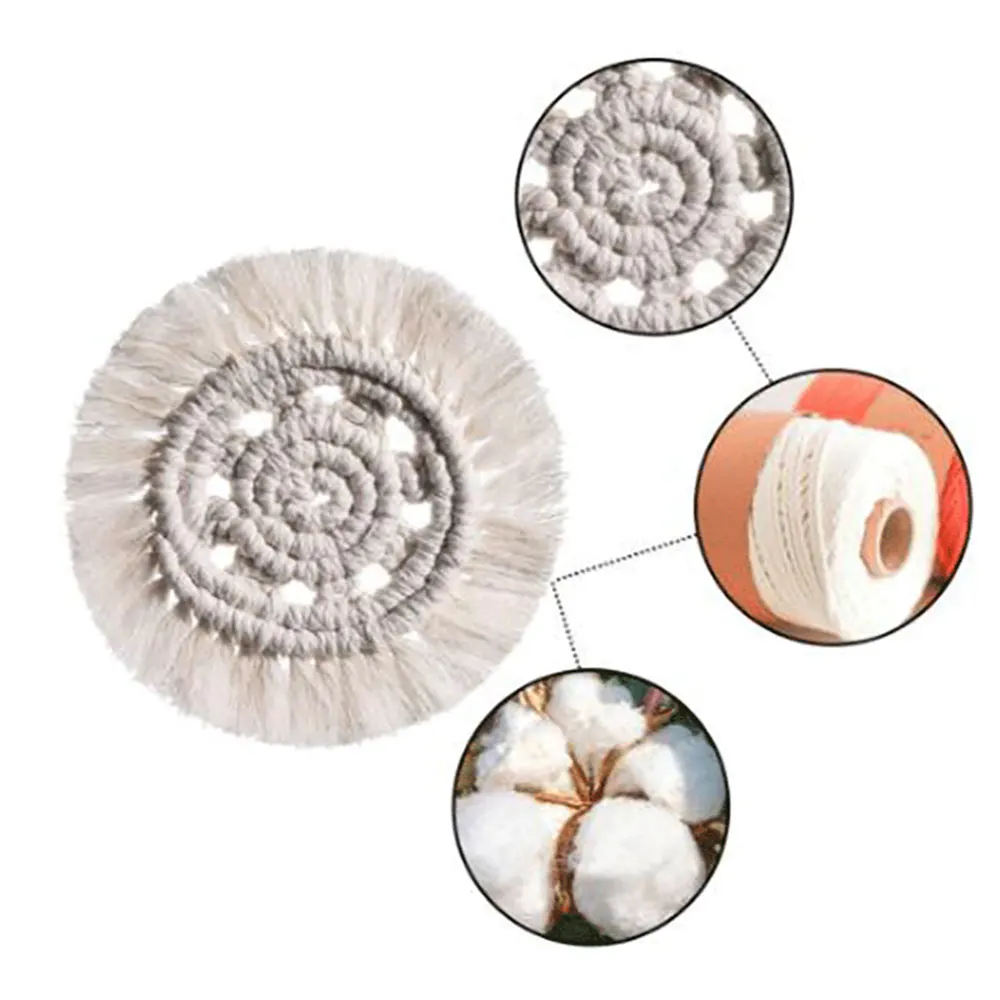 Новинка плетеный коврик для стола подставки ковер ручной работы макраме