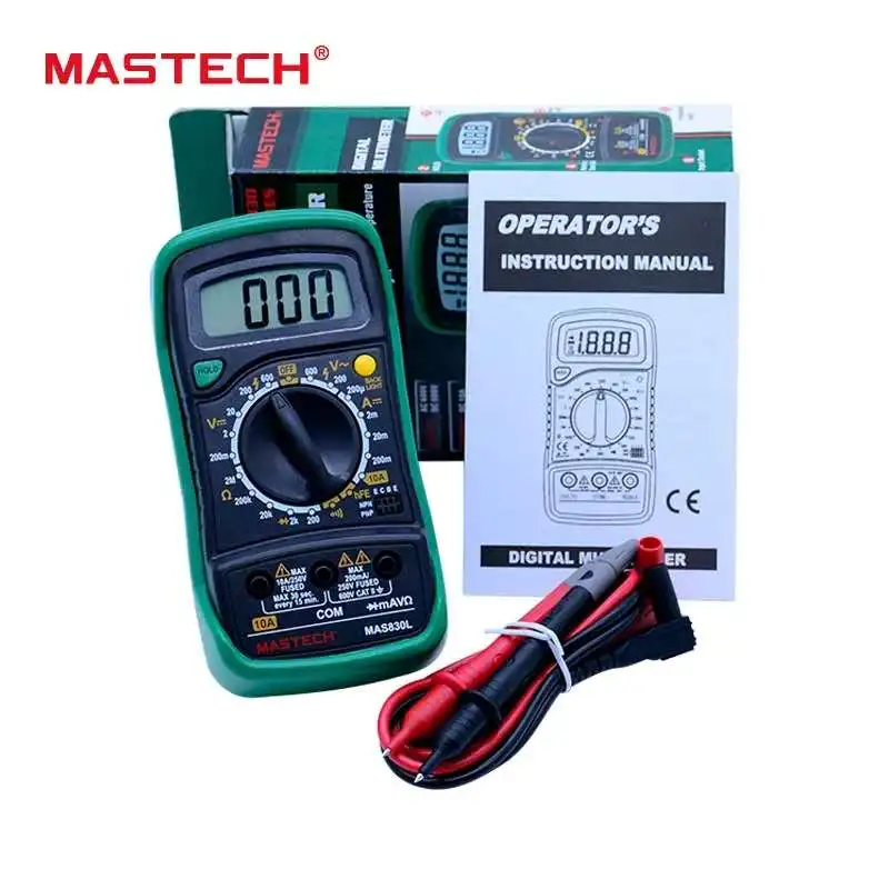 MASTECH heag MAS830L Карманный небольшой цифровой мультиметр поддерживает