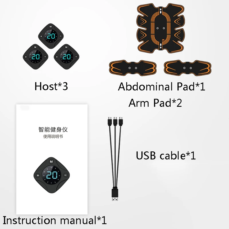 

Portable Body Muscle Trainer EMS Muscle Stimulator Massage Fitness Workout Equipment Unisex For Abdomen Arm Leg Training