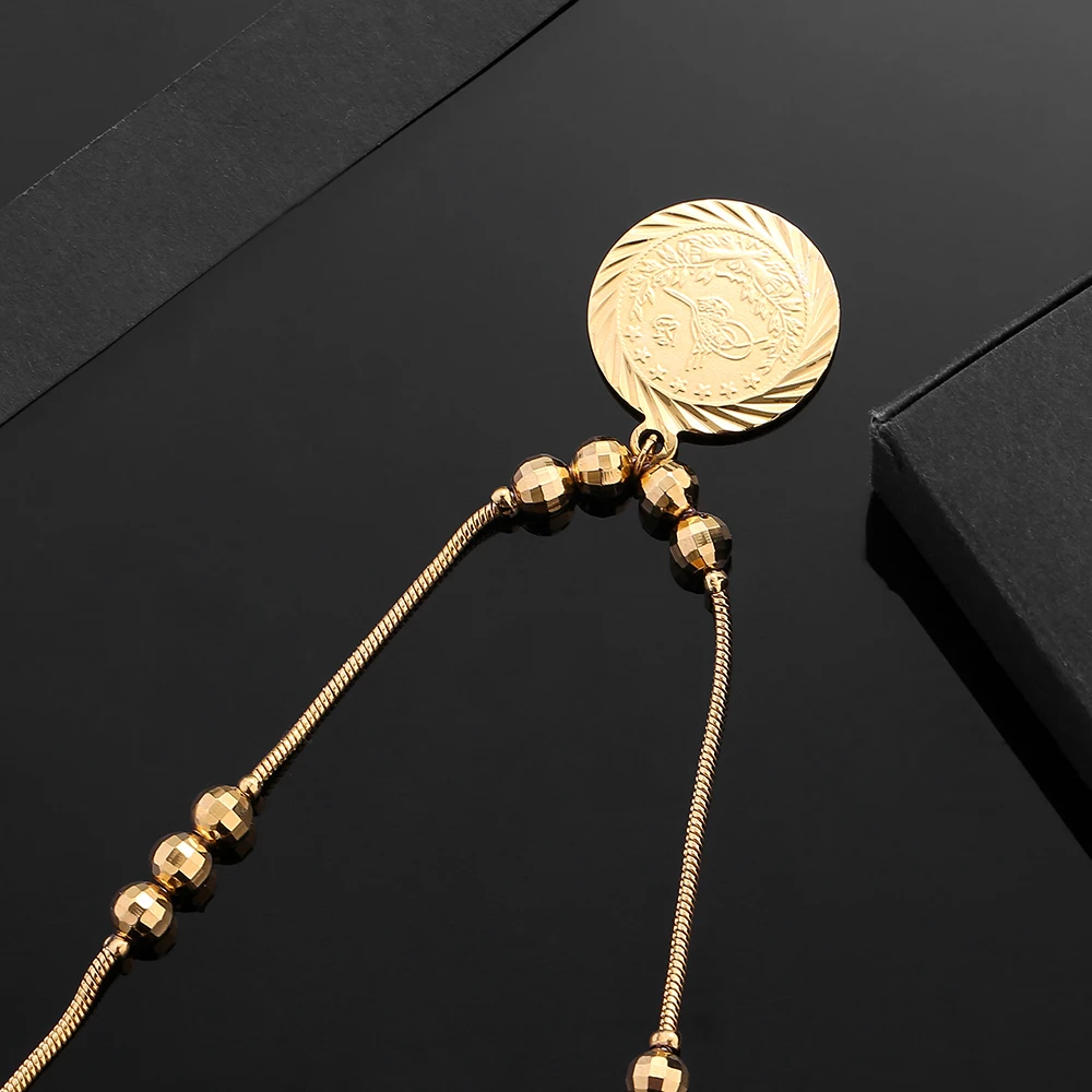 Мусульманские старинные монеты ожерелья золотого цвета арабские деньги знаки