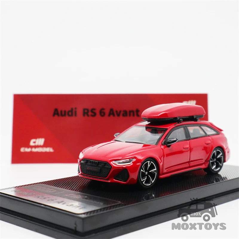 См модель 1:64 RS6 Avant черная/красная литая автомобиля