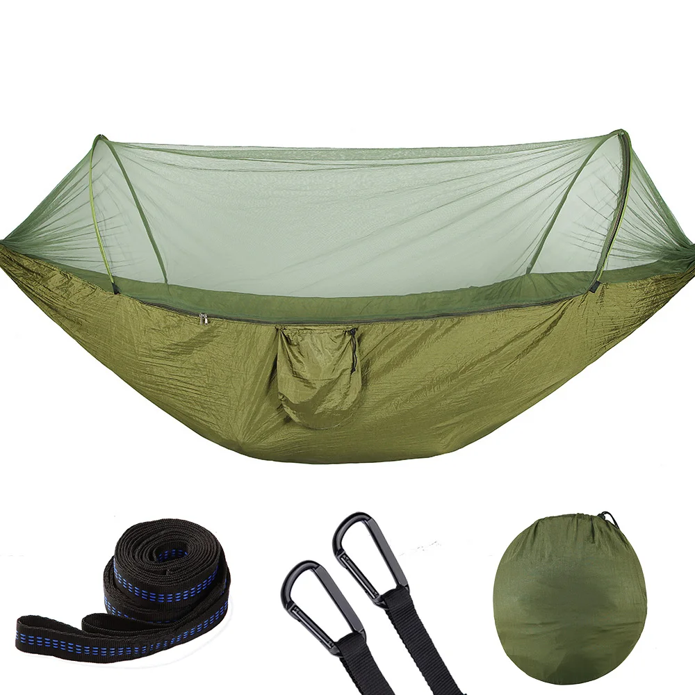

290x140cm/250X120cm Camping Hammock With Mosquito Net Portable Outdoor Parachute Hammocks Swing Sleeping Hammock Camping Stuff