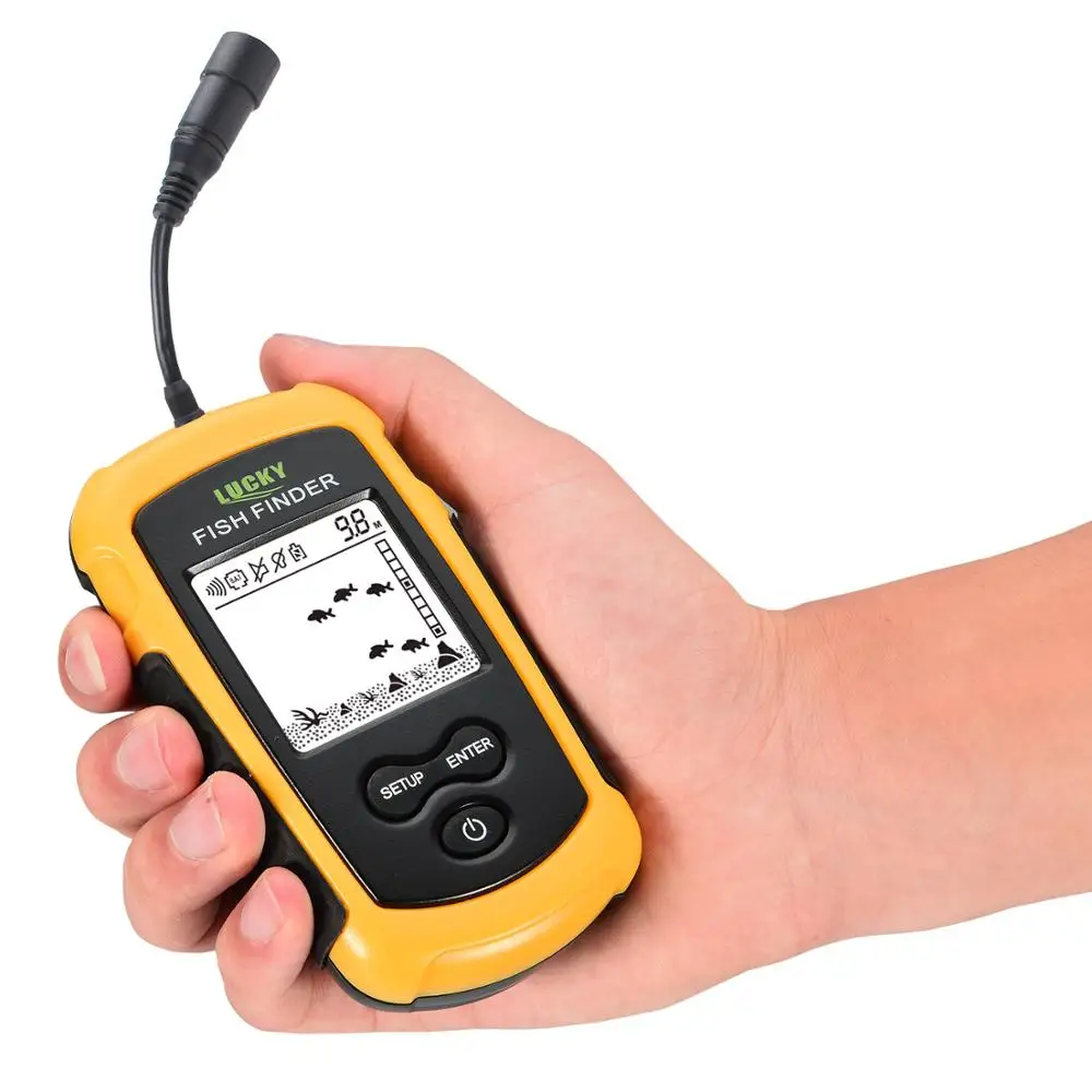 

LUCKY FF1108-1 Portable Fish Finder ice fishing Sonar Sounder Alarm Transducer Fishfinder 0.7-100m fishing echo sounder