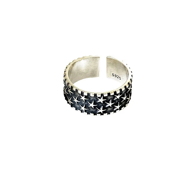 Кольцо с пятиконечными звездами FUN-BEAUTY модное кольцо в стиле хип-хоп из тайского